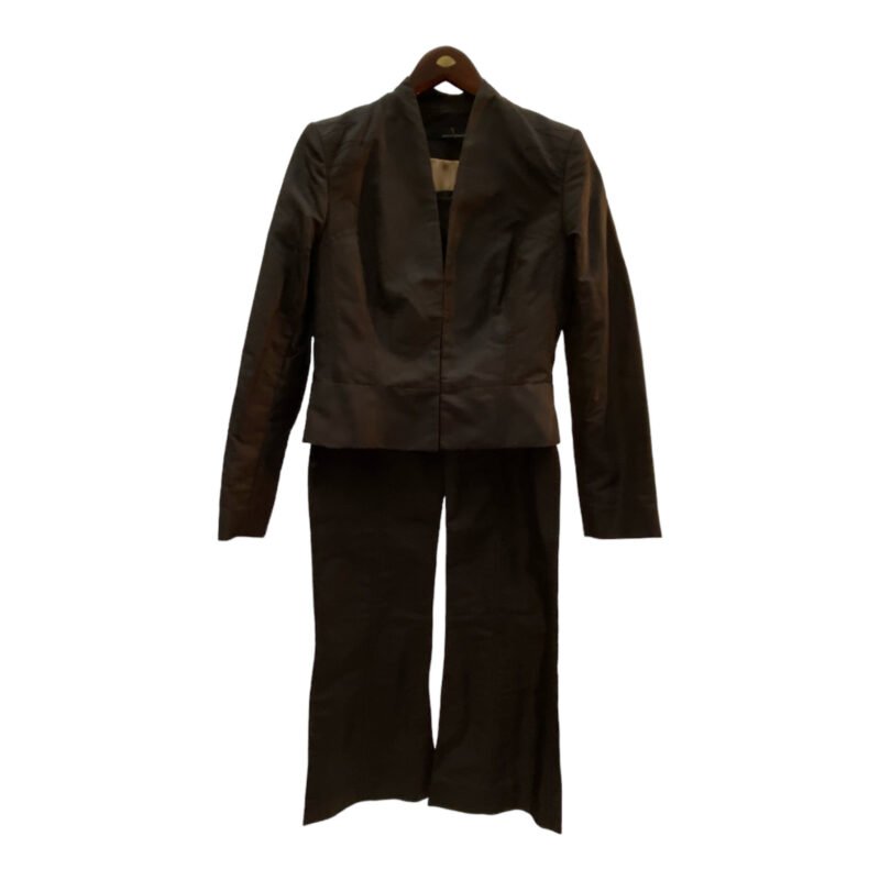 Amanda Wakeley Black Satin Suit