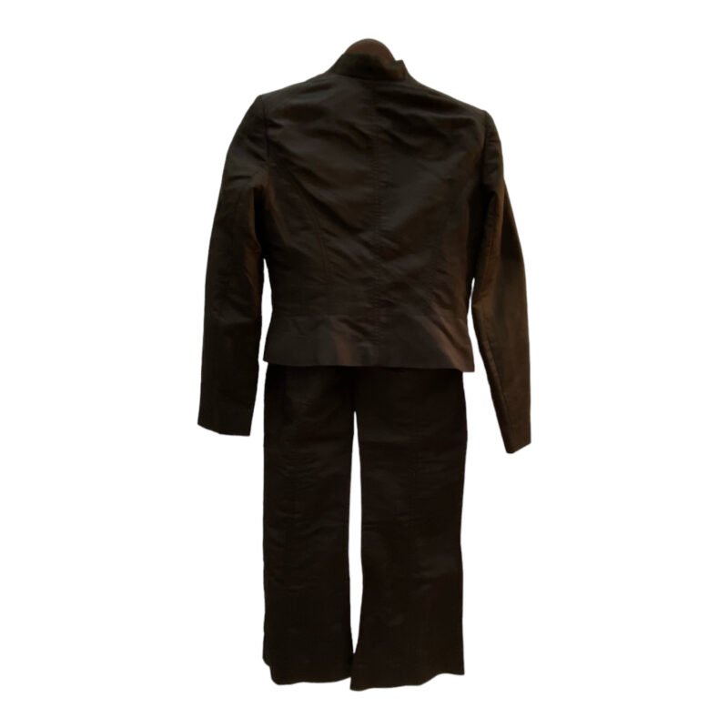 Amanda Wakeley Black Satin Suit Back
