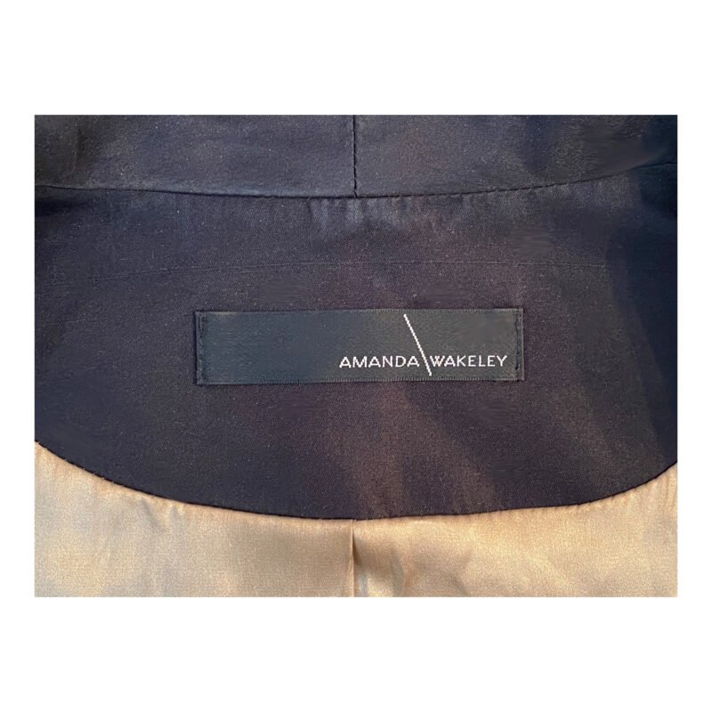 Amanda Wakeley Black Satin Suit Label