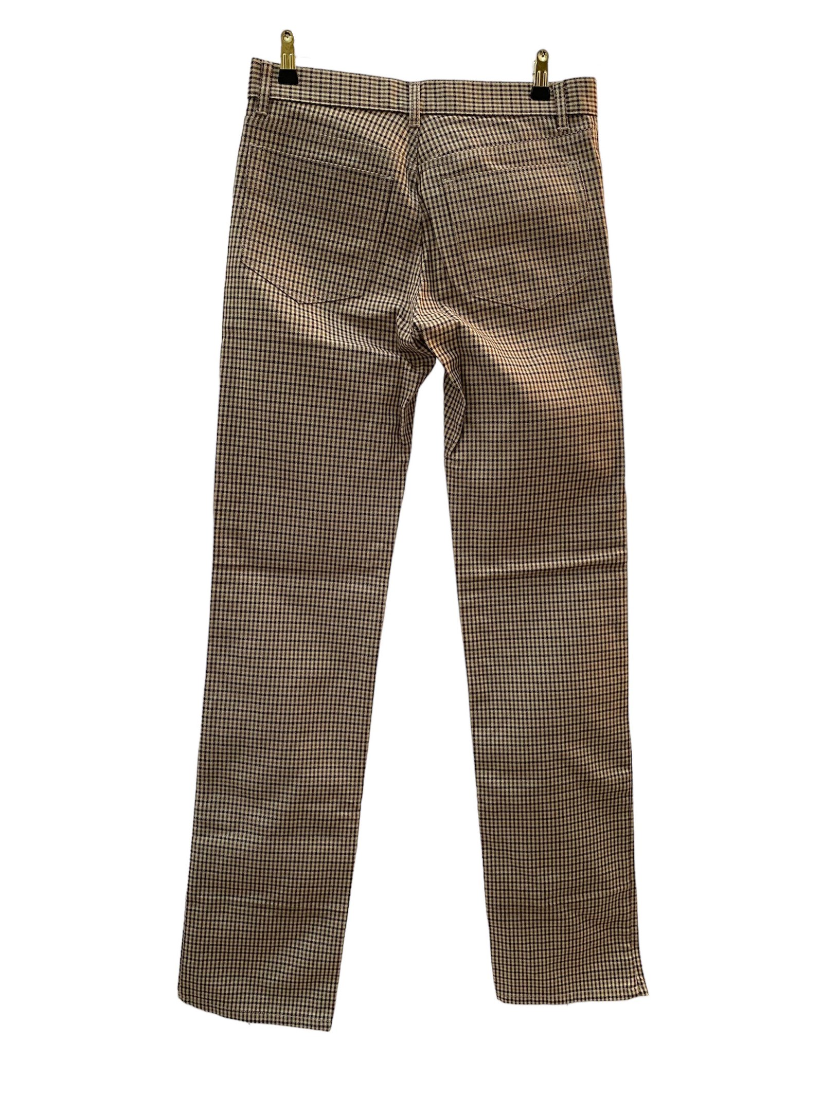 Relco Mens Blue/Grey/Mustard Tartan Check Slim Fit Sta-Press Trousers –  Mazeys UK