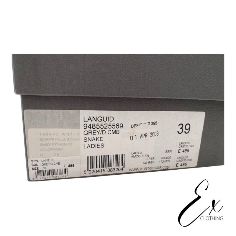 McQueen Languid Shoe Box Label